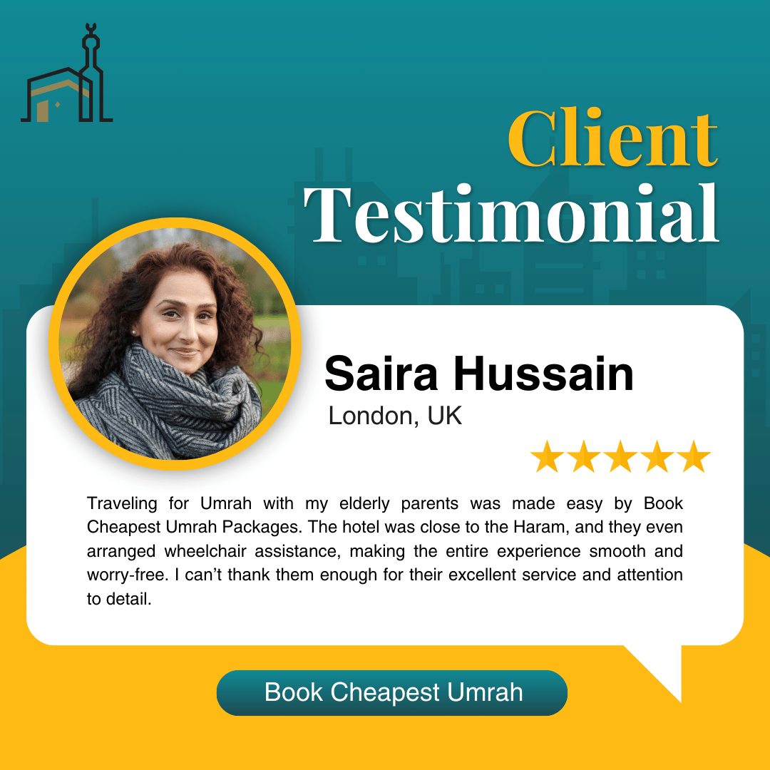 Book cheapest Umrah Client Testimonial Instagram Post (2)
