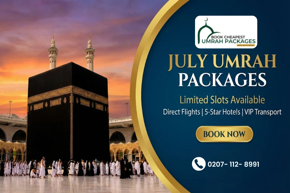july umrah packages 2026-27 from UK - book cheapest umrah