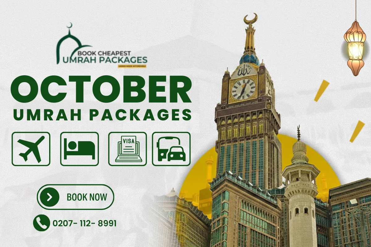 october umrah packages 2026/27 from the UK - book cheapest umrah